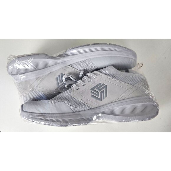 Womens Size 11/42 Gray Lace Up  Walking Shoes Running Sneakers Non Slip Durable - Picture 6 of 10